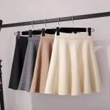 تنورة قصيرة بمظلة رمادية Y2k طراز Jupe Faldas عالية الخصر تنانير صغيرة محبوكة باللون الأسود بطيات Mujer Moda 2023 ربيع Sli