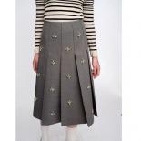 Skirts For Women 2023 Faldas Mujer Grey Suit High Waist A Line Jupe Diamond Temperament Skirt Vintage Tunic  Umbrella