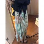 חתיכה אחת עיצוב אופנה נישה חצאית ציור שמן וינטג' גלישת היפ midi long jupe faldas mujer חצאיות שיפון פרחוניות