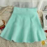 Winter Fleece Pink Mermaid Skirt Women Hip Mini Ruffle Wild Jupe Faldas Mujer Moda 2023  Skirts