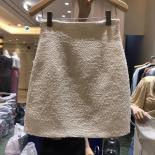Retro High Waist Tweed Skirt  Tweed Wool Mini Skirt Women  Tweed Skirts Women Black  Skirts  