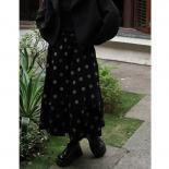  Vintage Design Corduroy Skirt Jupe Femme Spring New Chic High Loose Waist Polka Dot Skirts Faldas Mujer  Style