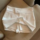 White Shorts Femeninas Faldas Mujer Moda  Wild A Line Wrap Hip Shorts Skirts Spring Summer Suit Casual Mini Ol Temperame