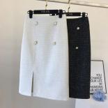 Vintage Black Plaid Skirt  Style Slim Hip Pencil Y2k Skirt 2023 Fall Long Skirts For Women Faldas Mujer Moda Jupe Suit