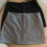  Spicy A Line Wrap Hip Versatile High Waist Grey Suit Short Skirt Faldas Mujer Moda Slim Y2k Harajuku Jupe Black Mini Sk