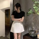 A Line Puffy Mini Black Skirt Women High Waist  Style Fall Wild Casual  Retro Y2k Suits Faldas Mujer Moda 2023 Jupe  Ski