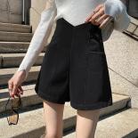 2023 New High Waist A Line Pu Leather Shorts Women Clothing Faux Leather Goth Shorts Y2k Hot Woman Short Pants