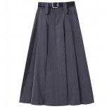 Suit Leisure Pleated Skirt New 2023 Autumn Mid Length Temperament Fashion High Waisted Slim And Niche, Versatile A Line 