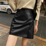Y2k Zipper Pu Leather Skirt  High Waist Bodycon Women Hip Skirts 2023 Autumn Winter Grunge Streetwear Mini Skirt