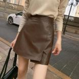 Y2k Zipper Pu Leather Skirt  High Waist Bodycon Women Hip Skirts 2023 Autumn Winter Grunge Streetwear Mini Skirt