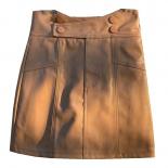 Minifalda de piel sintética con corte en A para mujer, faldas cortas ajustadas de cintura alta, faldas de tubo ajustadas para of