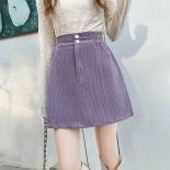 2023 Autumn New  Edition Corduroy Short Skirts Women Straight Leg Loose And Versatile Wide Leg Pants A Line Wrap Hip Ski