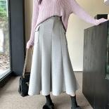 Mid Length Knitted Skirt 2023 Autumn And Winter New  High Waist Slim Versatile Casual Wrapped Hip Fishtail Skirts