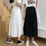 Black White Chiffon Skirt  Long Skirt Black White  Long White Skirt Casual Style  Skirts  