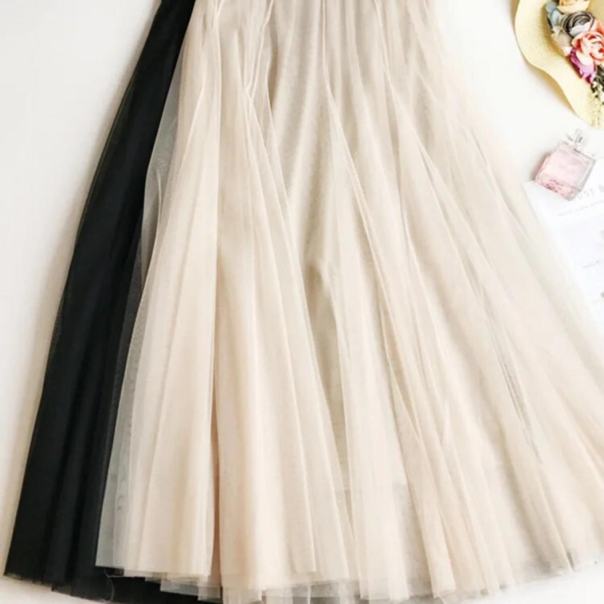 Gonne lunghe da donna Gonna in tulle trasparente Gonna lunga in tulle estiva da donna