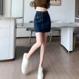 Xpqbb Women's Summer Blue Jeans Skirts 2023 New  Slim Fit High Waist Mini Skirt Female  Bodycon Denim Short Skirts