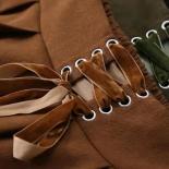 Xpqbb Vintage Brown Corduroy Long Skirt Women Fashion Lace Up High Wiast A Line Skirts Female Autumn Winter Wild Pleated