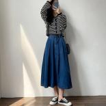 Lucyever Summer New Denim Skirts Women 2023 Casual Daily High Waist A Line Skirts Female Harajuku All Match Jean Long Sk