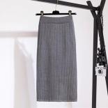 Xpqbb Vintage Split Black Pencil Skirts Female 2023 Spring Autumn Knitting Office Skirts Ladies Elegant High Waist Long 
