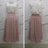 Long Skirt Floral Retro Vintage  High Waisted Floral Midi Skirt  Vintage Floral  