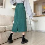 Xpqbb  Fashion Corduroy Skirts Ladies Autumn Winter Casual High Waisted Skirts Women College Style Loose A Line Skirt Gi