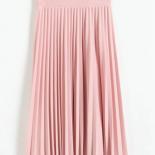 Spring And Autumn New Fashion Women's High Waist Pleated Solid Color Half Length Elastic Skirt Promotions Lady Black Pin