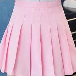 Falda plisada de verano de cintura alta elegante de corte A para mujer, minifalda rosa con cremallera, falda de baile para chica