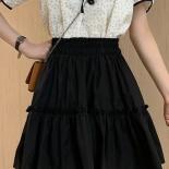 Minifaldas Kawaii para mujer, falda plisado corto de cintura alta con retazos de hongos bonitos, estilo Preppy