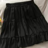 Women's Summer  High Waist Slim Pleated A Line Mini Skirts  Fashion Casual Short Black White Skirt Alt Clothes Female