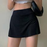 Falda de tenis para mujer, cintura alta, bolsa ajustada a la cadera, Falda corta, culottes deportivos de verano, minifalda divid