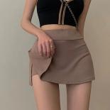 Tennis Skirt Women High Waist  Girl Tight Bag Hip Short Skirt Summer Sports Culottes Split A Line Mini Skirt Y2k