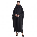 Robe à capuche pour femmes musulmanes, manches chauve-souris, Hijab, vêtement de prière, Jilbab Abaya, visage complet, moyen-ori