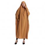Robe à capuche pour femmes musulmanes, manches chauve-souris, Hijab, vêtement de prière, Jilbab Abaya, visage complet, moyen-ori