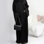 Abito estivo maxi Abaya a maniche lunghe alla moda Abito da donna musulmano primaverile in tinta unita Abito elegante caftano ca