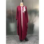 Abaya – robe de prière islamique pour femmes musulmanes, manches chauve-souris, ample, turquie, couleur unie, avec des Appliques