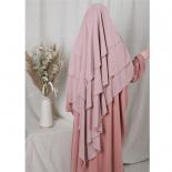 Eid Prayer Garment Long Khimar Islamic Women Hijab Sleeveless Tops Abaya Jilbab Ramadan Abayas Muslim Arab Clothing Niqa