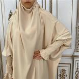 נשים מוסלמיות עיד עבאיה שמלת חימר ארוכה סט 2 חלקים בגד תפילה אבאיה חיג'אב כיסוי מלא חלוק רמדאן קפטן ג'ילבאב DJ