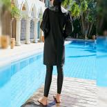 Costumi da bagno a maniche lunghe da donna musulmana islamica Burkinis Costumi da bagno modesti Costume da bagno Nuoto Abbigliam
