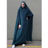 רמדאן ג'ילבאב חלק אחד בגד תפילה מוסלמי חיג'אב שמלת ברדס נשים אבאיה דובאי כיסוי מלא חימר ניקאב מצב איסלאמי
