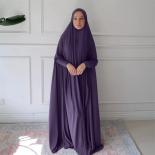 Ramadan Jilbab One Piece Prayer Garment Muslim Hijab Dress Women Hooded Abaya Dubai Full Cover Khimar Niqab Islamic Mode