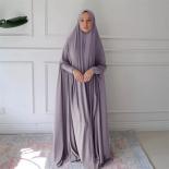 Ramadán Jilbab una pieza oración prenda musulmana vestido Hijab mujeres con capucha Abaya Dubai cubierta completa Khimar Niqab m