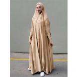 Ramadan Jilbab One Piece Prayer Garment Muslim Hijab Dress Women Hooded Abaya Dubai Full Cover Khimar Niqab Islamic Mode