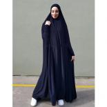 Ramadan Jilbab One Piece Preghiera Indumento Abito Hijab Musulmano Donna Con Cappuccio Abaya Dubai Copertura Completa Khimar Niq