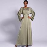 2023 New Muslim Turkish Abayas Jalabiya Women Ramadan Clothes Moroccan Caftan Party Maxi Dress Arabic Kaftan Satin Femal