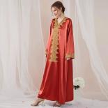 Elegant Muslim Women Long Dress Arabia Abaya Islamic Vestidos Lace Long Sleeve Maxi Robe Caftan Moroccan Jalabiya Duai T