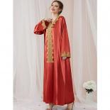 Elegant Muslim Women Long Dress Arabia Abaya Islamic Vestidos Lace Long Sleeve Maxi Robe Caftan Moroccan Jalabiya Duai T