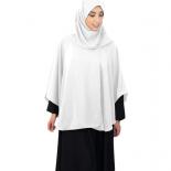Full Cover Large Khimar Muslim Women Hijab Overhead Prayer Dress Niquab Scarf Islam Garment Kaftan Ramadan Tops Clothing