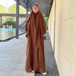 2 חתיכות סט עיד רמדאן מוסלמיות נשים מוסלמיות בגד תפילה ברדס חימר ג'ילבאב איסלאמי בגדים חיג'אב שמלת ניקאב עבאיה בורקה
