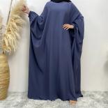 Muslim One Piece Jilbab Prayer Abaya Dress Batwing Sleeves Women Islamic Clothing Dubai Saudi Turkish Modesty Casual Hij