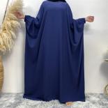 Muslim One Piece Jilbab Prayer Abaya Dress Batwing Sleeves Women Islamic Clothing Dubai Saudi Turkish Modesty Casual Hij